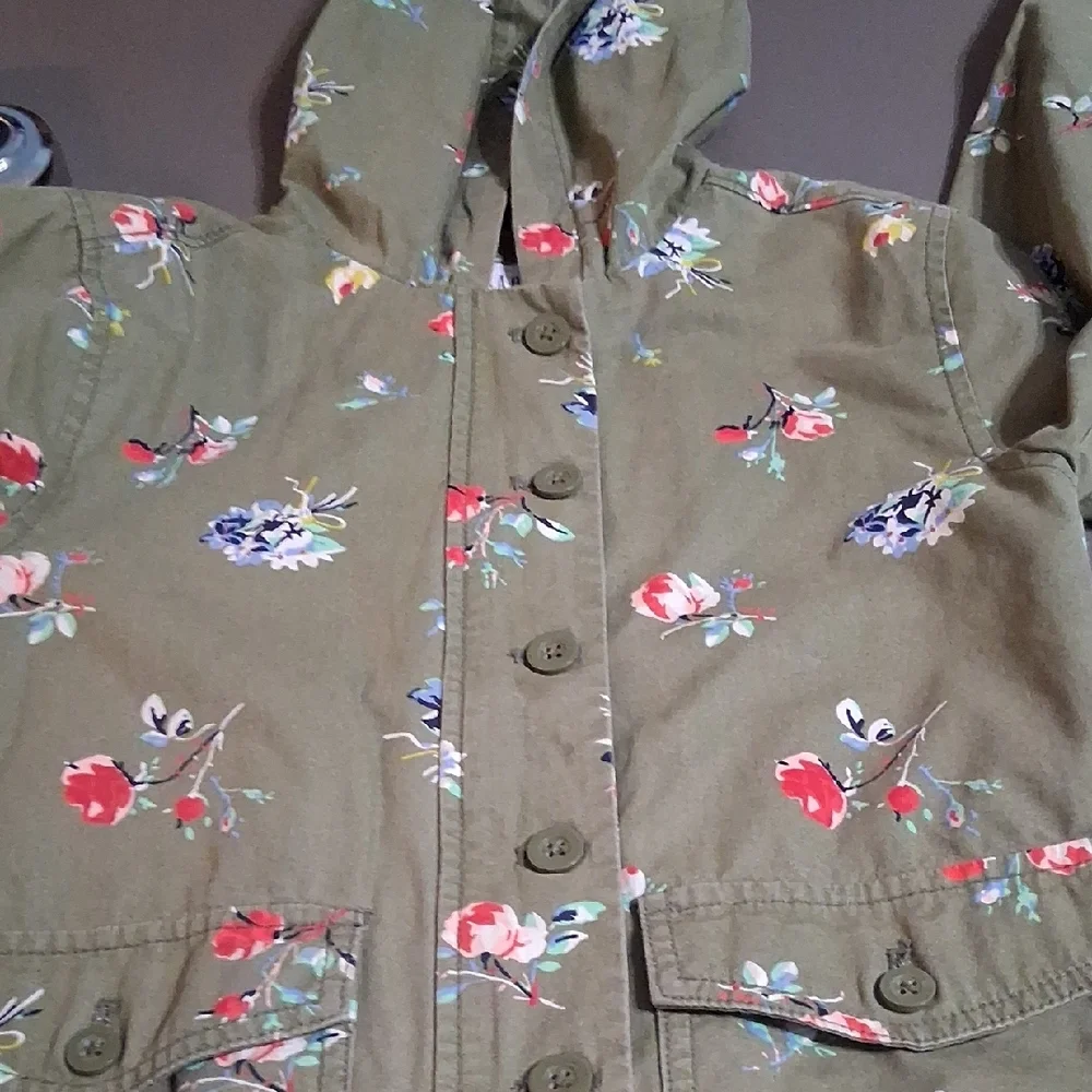 GAP Kids Floral Medium-weight- Olive Green XL